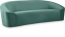 Riley 91" Velvet Upholstered Sofa - Green