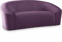 Riley 71" Velvet Upholstered Loveseat - Purple
