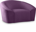 Riley Velvet Upholstered Chair - Purple