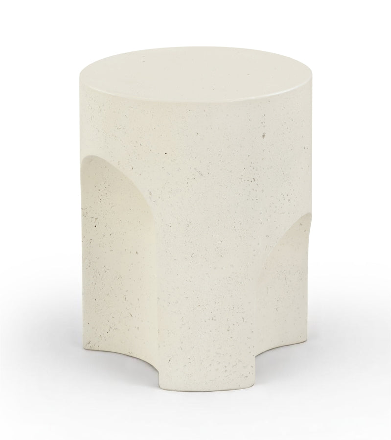 Olira Concrete And Fiberglass Indoor / Outdoor Patio Coffee Table - Cream