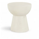 Avaya Concrete And Fiberglass Indoor / Outdoor Patio End Table - Cream