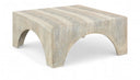 Renza Concrete And Fiberglass Indoor / Outdoor Patio Coffee Table - Travertine