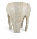 Moxie Concrete And Fiberglass Indoor / Outdoor Patio End Table - Travertine