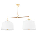 Aged Brass White Plains Linear 14" by Hudson Valley