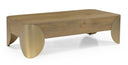Cazari Oak Wood And Iron Coffee Table - Brown