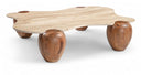 Liona Genuine Marble And Acacia Wood Coffee Table - Beige