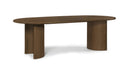 Caldra 94" Oak Veneer And Solid Wood Dining Table - Brown