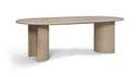 Caldra 94" Oak Veneer And Solid Wood Dining Table - Natural