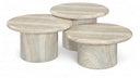 Emara Concrete And Fiberglass 3-pc Coffee Table - Travertine