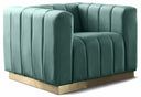 Marlon Velvet Upholstered Chair - Green