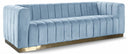 Marlon 86.5" Velvet Upholstered Sofa - Light Blue