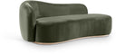 Gustavo Velvet Upholstered Chaise Lounge - Green