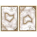 Gold Geode Waves - 2 Piece Set - With Gold Leaf