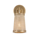 Patina Gold Leaf Haines Falls Wall Sconce 5" by Hudson Valley, view 2