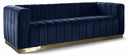 Marlon 86.5" Velvet Upholstered Sofa - Blue