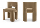 Zuno Velvet Performance Fabric Upholstered Dining Chair - Beige