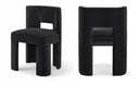Zuno Velvet Performance Fabric Upholstered Dining Chair - Black