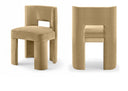 Zuno Velvet Performance Fabric Upholstered Dining Chair - Camel