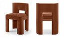 Zuno Velvet Performance Fabric Upholstered Dining Chair - Cognac