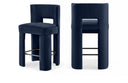 Zuno Velvet Performance Fabric Upholstered Counter Stool - Blue
