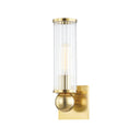Aged Brass Malone Wall Sconce 4.5" x 13.5" by Hudson Valley