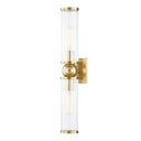 Aged Brass Malone Wall Sconce 4.5" x 22.25" by Hudson Valley