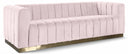 Marlon 86.5" Velvet Upholstered Sofa - Pink