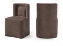 Duvina Chenille Performance Fabric Upholstered Dining Chair - Brown