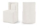 Duvina Chenille Performance Fabric Upholstered Dining Chair - Cream