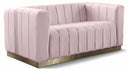 Marlon 62.5" Velvet Upholstered Loveseat - Pink