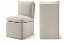 Nelori Linen Textured Performance Fabric Upholstered Dining Chair - Beige