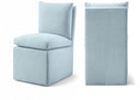 Nelori Linen Textured Performance Fabric Upholstered Dining Chair - Light Blue