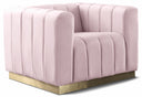 Marlon Velvet Upholstered Chair - Pink