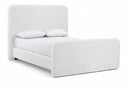 Fira Chenille Fabric Upholstered Bed - Cream