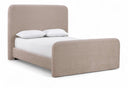 Fira Chenille Fabric Upholstered Bed - Taupe