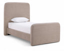 Fira Chenille Fabric Upholstered Twin Bed - Taupe