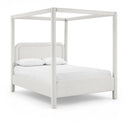 Salina Linen Textured Fabric Upholstered Bed - Cream