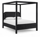 Salina Velvet Upholstered Bed - Black