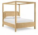 Salina Velvet Upholstered Bed - Camel