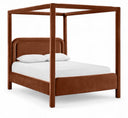 Salina Velvet Upholstered Bed - Cognac