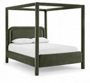 Salina Velvet Upholstered Bed - Green