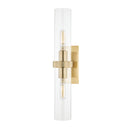Aged Brass Briggs Wall Sconce 4.5" x 23" by Hudson Valley