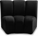 Infinity Velvet Upholstered Modular Chair - Black