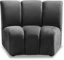 Infinity Velvet Upholstered Modular Chair - Grey