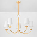 Vintage Gold Leaf Montpelier Chandelier 34" by Hudson Valley, view 2