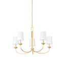Vintage Gold Leaf Montpelier Chandelier 34" by Hudson Valley