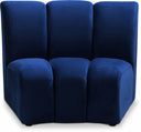 Infinity Velvet Upholstered Modular Chair - Blue