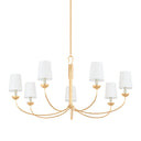 Vintage Gold Leaf Montpelier Chandelier 48" by Hudson Valley
