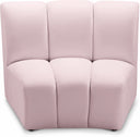 Infinity Velvet Upholstered Modular Chair - Pink