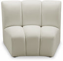 Infinity Velvet Upholstered Modular Chair - Cream